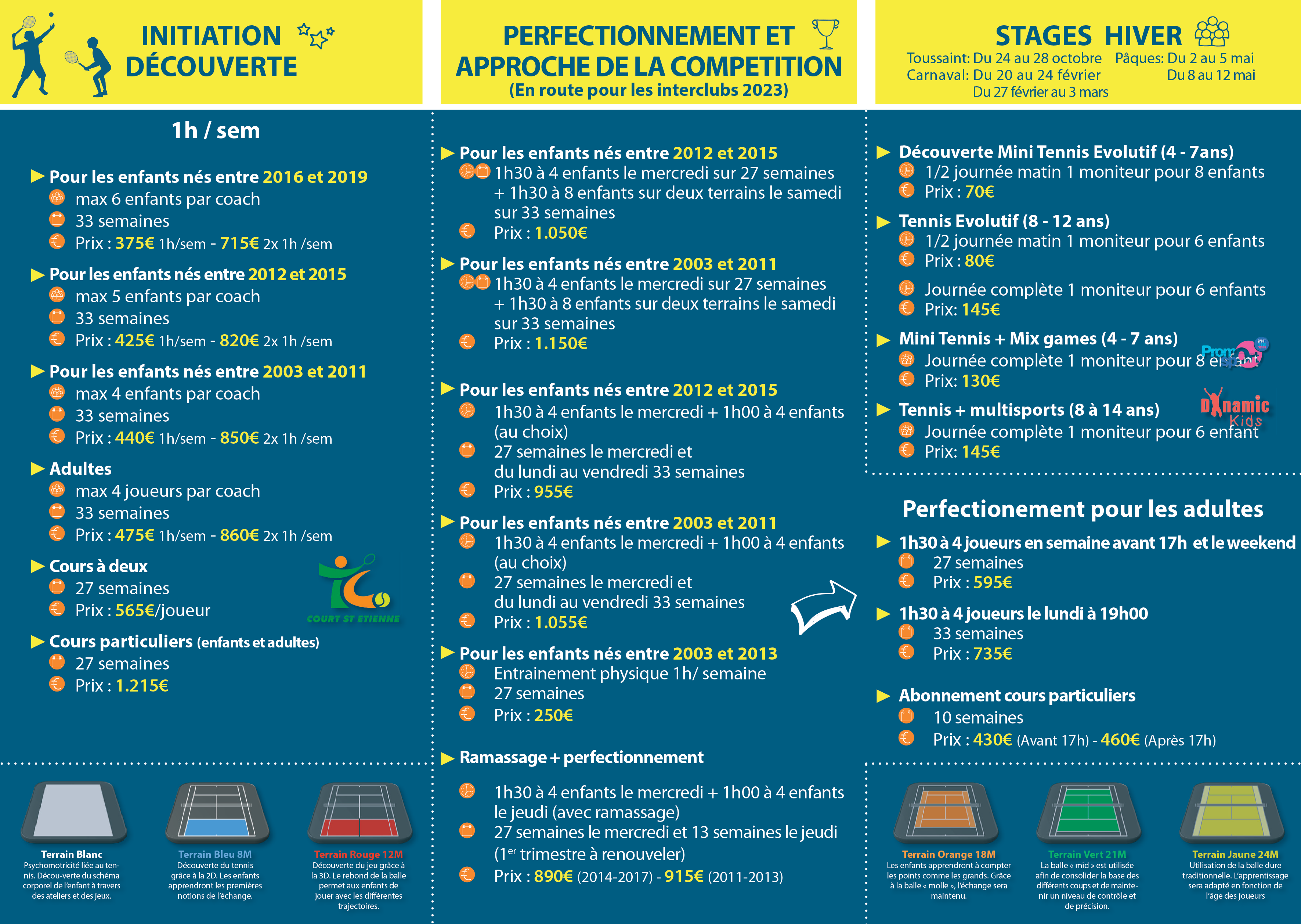 Flyer cours hiver 2022-2023-2